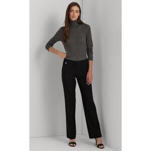 Lauren Ralph Lauren Womens 6 Black Straight Leg Viscose Dress Pants NEW